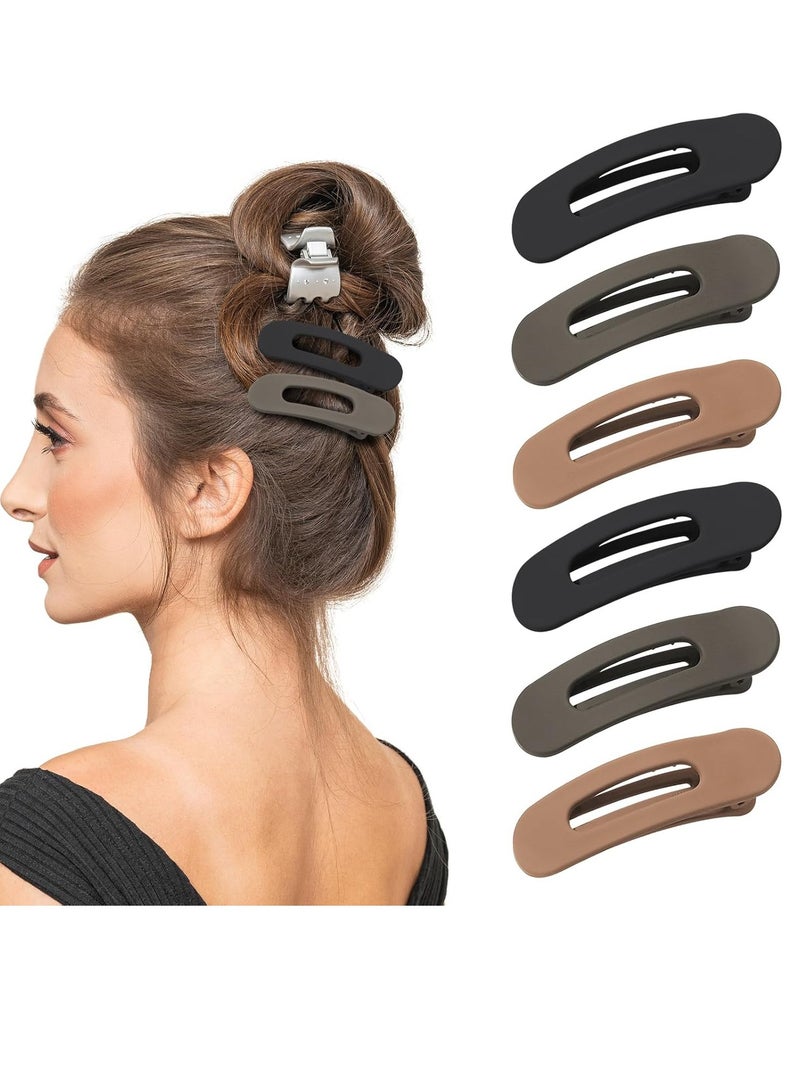 TE Small Flat Hair Clips for Women Lay Down Clips for Thin Hair 6pack Hair Accessories - Image 1