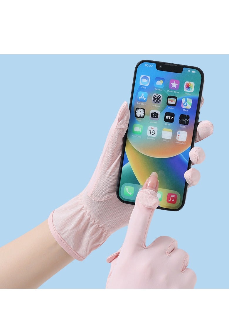 قفازات نسائية، قفازات قيادة، قفازات حماية من أشعة الشمس الصيفية غير قابلة للانزلاق - Image 2