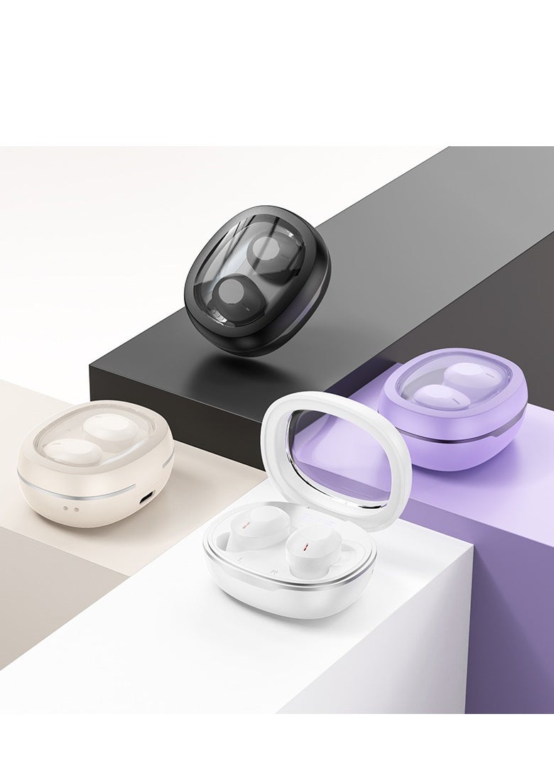hoco. - hoco EQ3 Smart True Wireless Bluetooth Headset – 7-Hour Playtime, Transparent Case, Digital Display, and Siri Support - Image 1