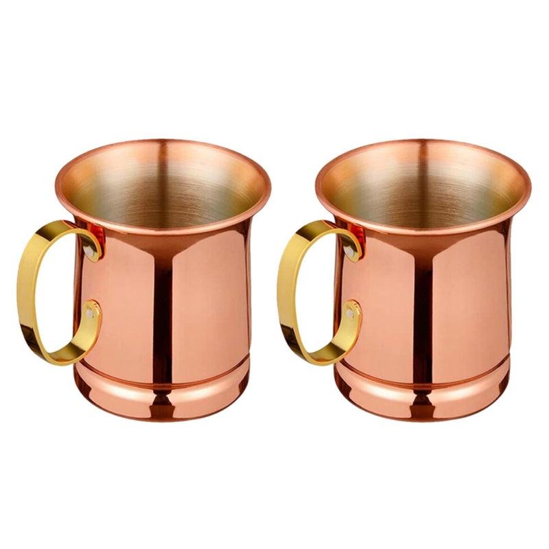 RoseGoldCraft Duo / أكواب موسكو مول الحرفية، مع طلاء نحاسي، مجموعة أدوات الحانة - Image 1