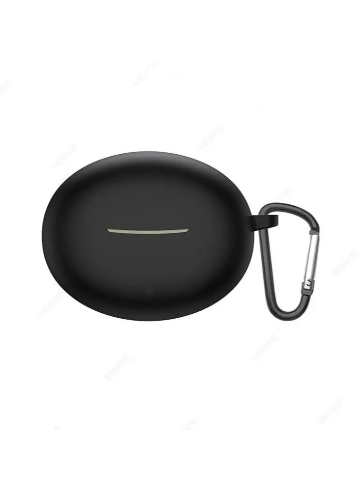 حافظة سيليكون واقية لسماعات Xiaomi Redmi Buds 4 مع غطاء سلسلة مفاتيح (أسود) - Image 1