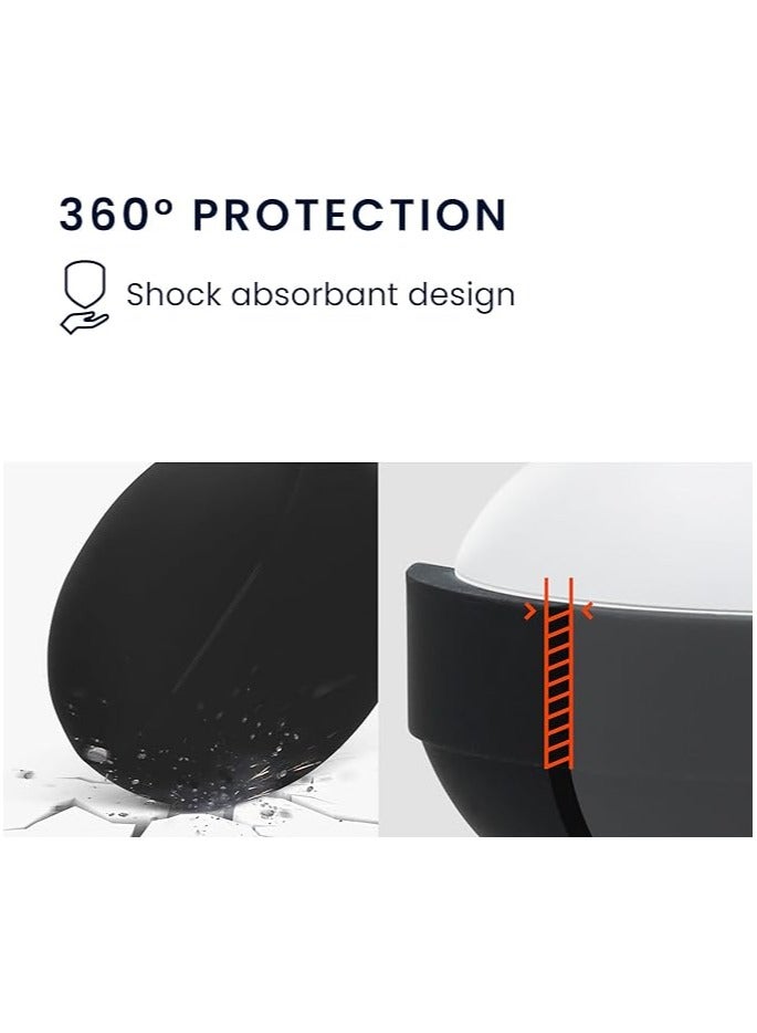 حافظة سيليكون واقية لسماعات Xiaomi Redmi Buds 4 مع غطاء سلسلة مفاتيح (أسود) - Image 5