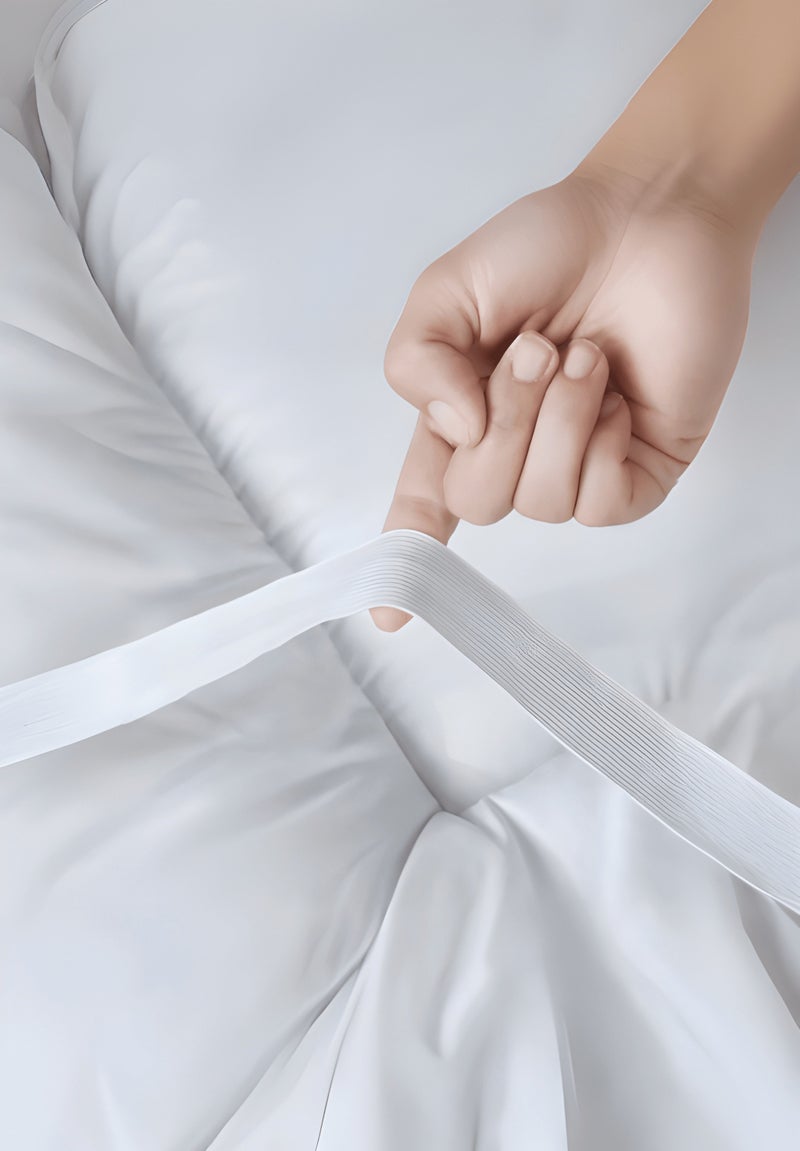 قطن إكس لباد سرير فندقي ارتفاع 20 سم - متعدد المقاس - أبيض - Image 4
