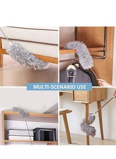 TYCOM Microfiber Duster with Extendable Pole Extra Long Feather Duster for Cleaning Bendable Head Scratch Resistant Cover Washable Duster for Ceiling Fan Furniture & Cars  - Image 3