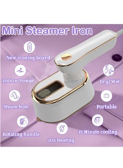 Travel Steamer Iron for Clothes Mini: handheld size portable fabric clothing steamers small hand garment electric steam ironing machine for dress shirt travel college dorm essentials travel gifts - pzsku/ZF4DFDDA2E7EEDA47599FZ/45/_/1719221423/872cd2a7-57d0-41fa-9f65-3b450cb0a989