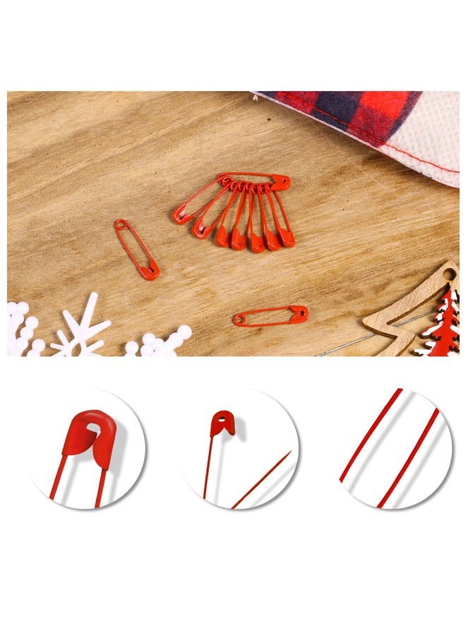 KINBOM 120Pcs Colorful Safety Pins 19mm Stainless Steel Nickel Plated Safety Pins Assorted Safety Pins for Clothing DIY Crafts Jewelry Making Dark Red for Christmas - Image 3
