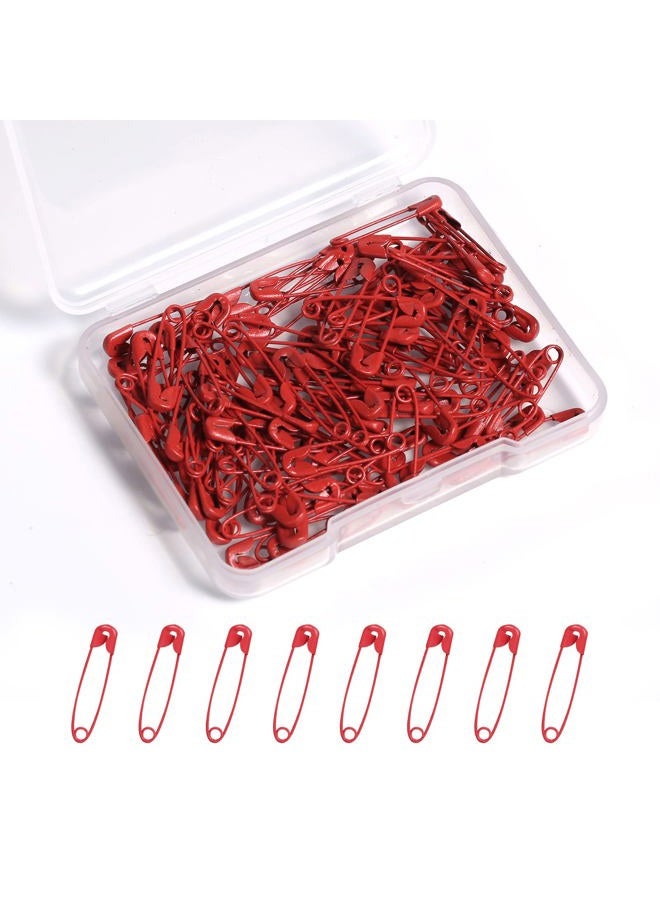KINBOM 120Pcs Colorful Safety Pins 19mm Stainless Steel Nickel Plated Safety Pins Assorted Safety Pins for Clothing DIY Crafts Jewelry Making Dark Red for Christmas - Image 1