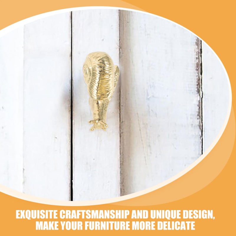 Brass Snail Cabinet Handle Drawer Knob Polished Bright Finish 52x20x23mm - Image 4