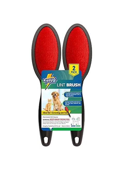 Lint Brush, Lint Remover, Pet Hair Remover, Clothes Brush, Magic Lint Remover Brush, Sheet and Carpet Cleaning Brush, 2-Sided and Reusable, No Need Lint Roller Refill.
