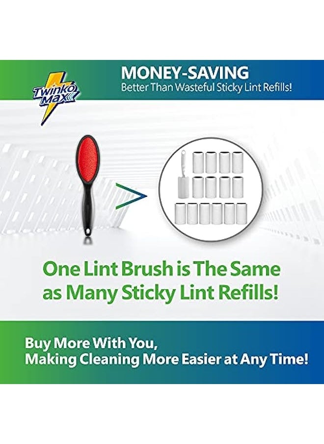 Lint Brush, Lint Remover, Pet Hair Remover, Clothes Brush, Magic Lint Remover Brush, Sheet and Carpet Cleaning Brush, 2-Sided and Reusable, No Need Lint Roller Refill.