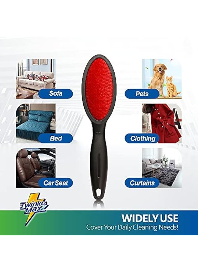 Lint Brush, Lint Remover, Pet Hair Remover, Clothes Brush, Magic Lint Remover Brush, Sheet and Carpet Cleaning Brush, 2-Sided and Reusable, No Need Lint Roller Refill.