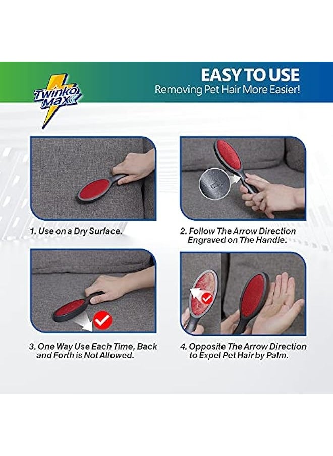 Lint Brush, Lint Remover, Pet Hair Remover, Clothes Brush, Magic Lint Remover Brush, Sheet and Carpet Cleaning Brush, 2-Sided and Reusable, No Need Lint Roller Refill.