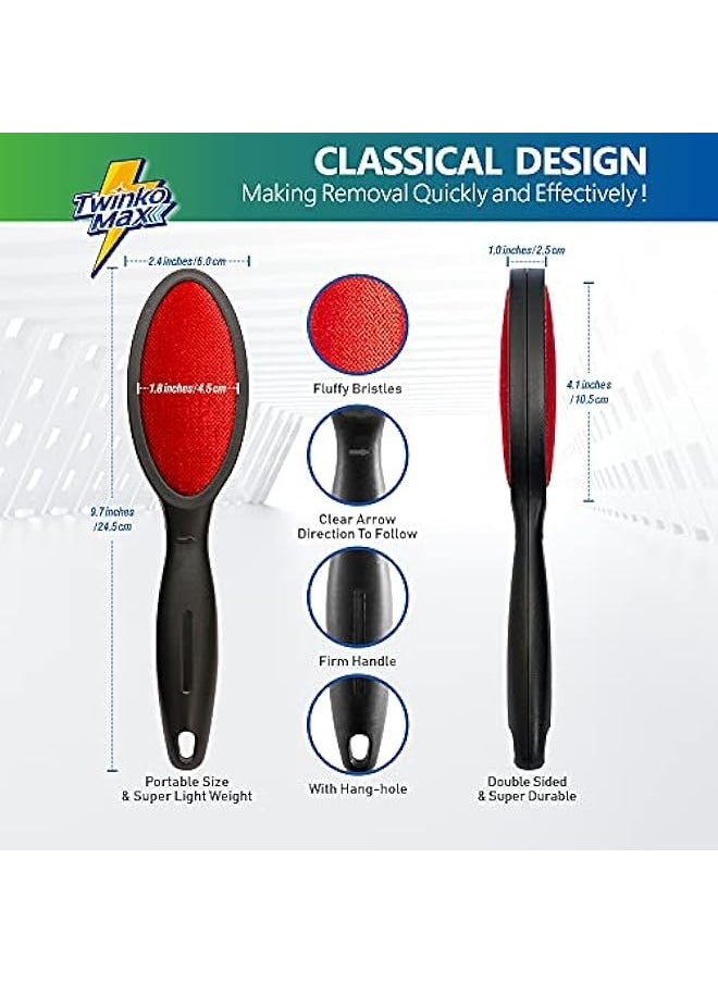 Lint Brush, Lint Remover, Pet Hair Remover, Clothes Brush, Magic Lint Remover Brush, Sheet and Carpet Cleaning Brush, 2-Sided and Reusable, No Need Lint Roller Refill.