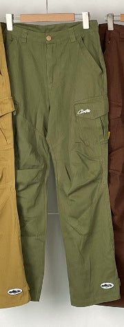 corteiz American Style Retro Multi-Pocket Functional Overalls Mens Trendy Brand All-Match Loose Straight Casual Long Pants Brown  - Image 4