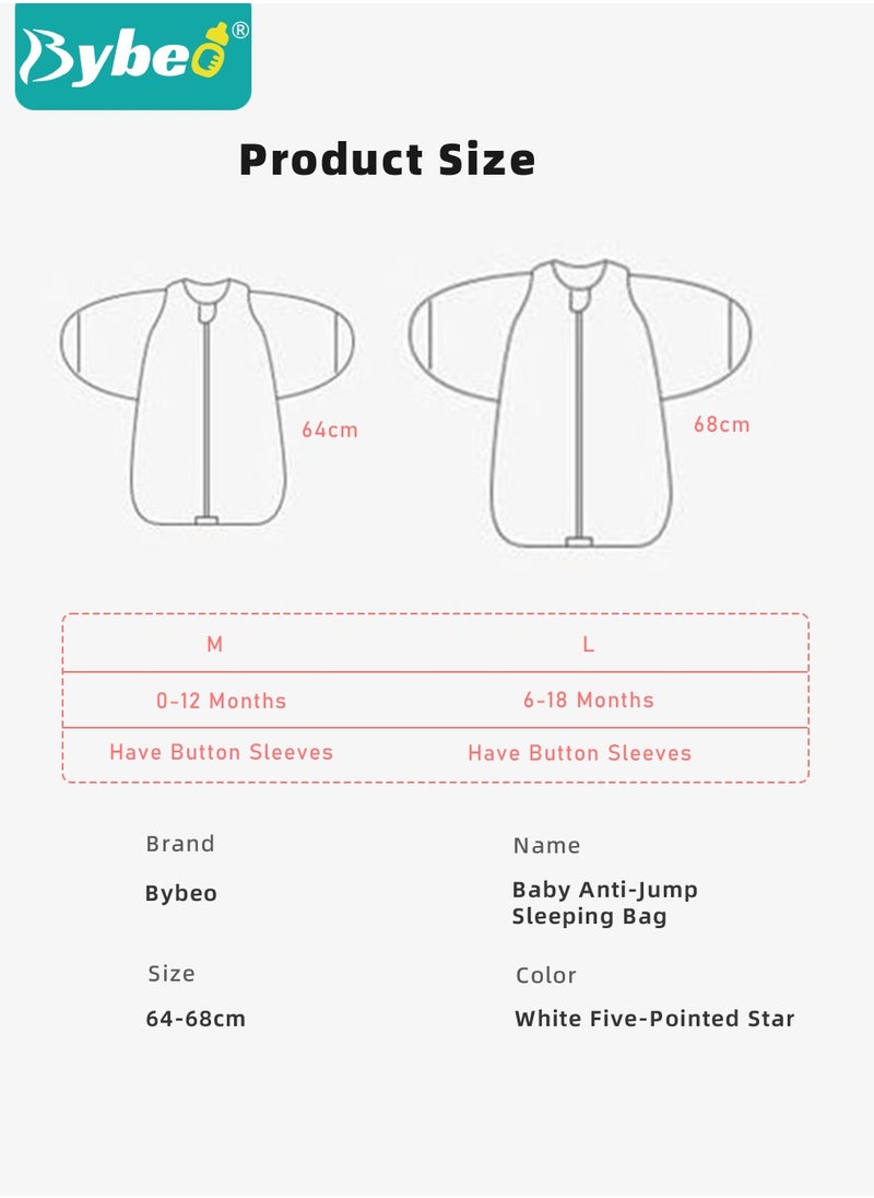 Bybeo - 6 PCS Newborn Sleepsack Swaddle Blanket Baby Swaddling Wrap Infant Babies Sleeping Bag with Hat and Anti-grasping Gloves for Boy Girl Soft Cotton Sleep Sack - Image 1
