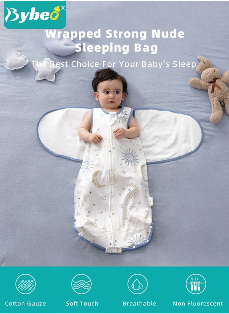 Bybeo - 6 PCS Newborn Sleepsack Swaddle Blanket Baby Swaddling Wrap Infant Babies Sleeping Bag with Hat and Anti-grasping Gloves for Boy Girl Soft Cotton Sleep Sack - Image 1