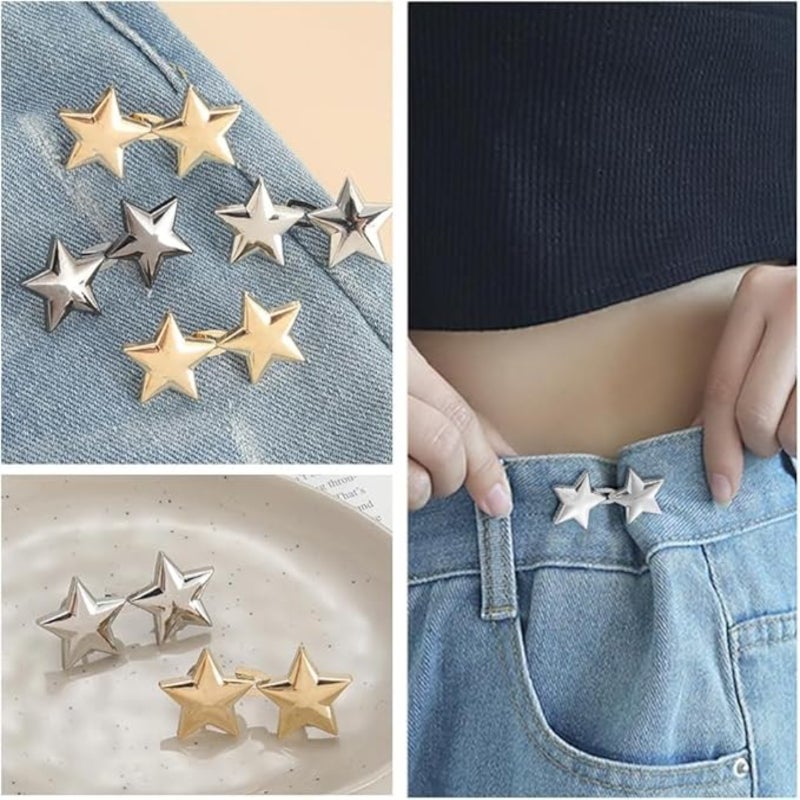 Jeans Adjustable Button Set, Pearl Rhinestone Gem Brooch Clothing Accessories (14-piece set) - Image 4