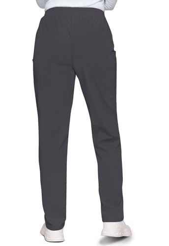 CHEROKEE Women's Workwear Elastic Waist Cargo Scrubs Pant, Pewter, X-Large - Image 4