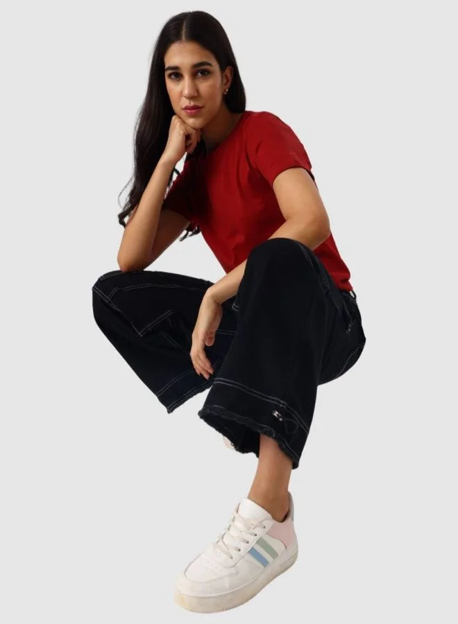 Freehand  Women Slim Fit Printed High Rise Jeans  | Best Price UAE
