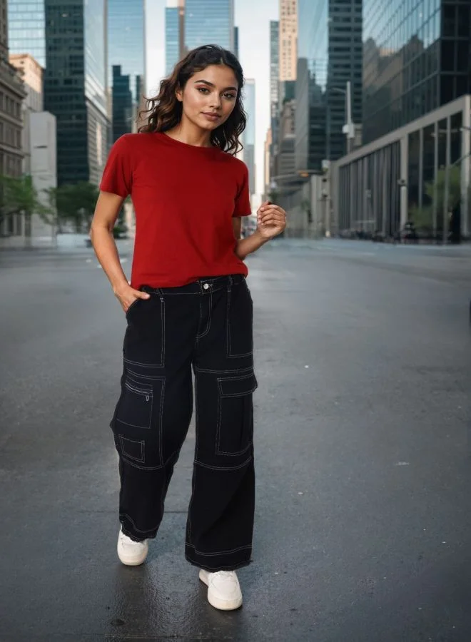 Freehand  Women Slim Fit Printed High Rise Jeans  | Best Price UAE