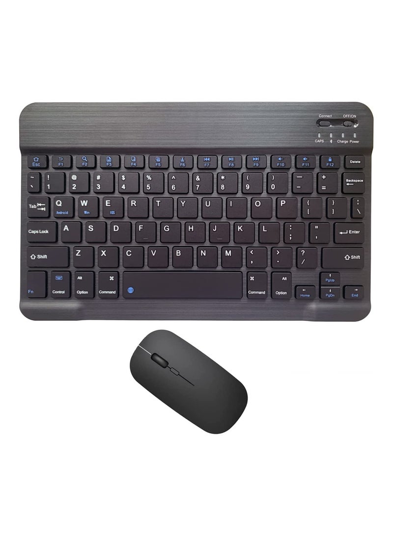 DUSALA Ultra-Slim Bluetooth Rechargeable Portable Wireless Keyboard And Mouse Combo For Apple iPad iPhone iOS 13 And Above Samsung Tablet Smartphone And Android Windows - Image 1