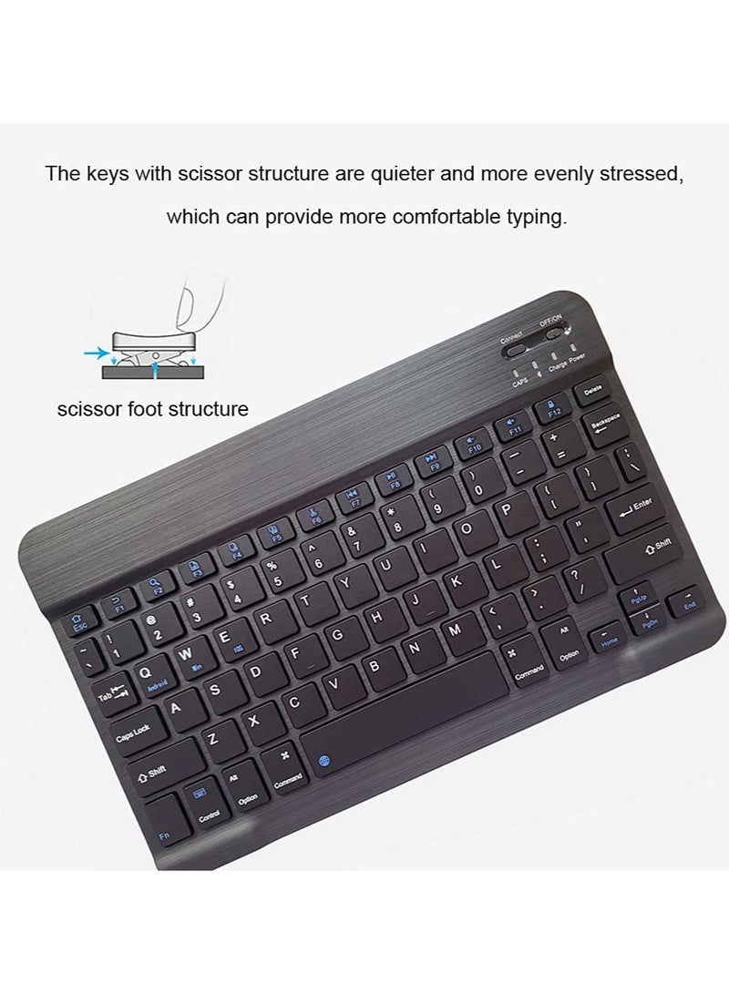 DUSALA Ultra-Slim Bluetooth Rechargeable Portable Wireless Keyboard And Mouse Combo For Apple iPad iPhone iOS 13 And Above Samsung Tablet Smartphone And Android Windows - Image 2