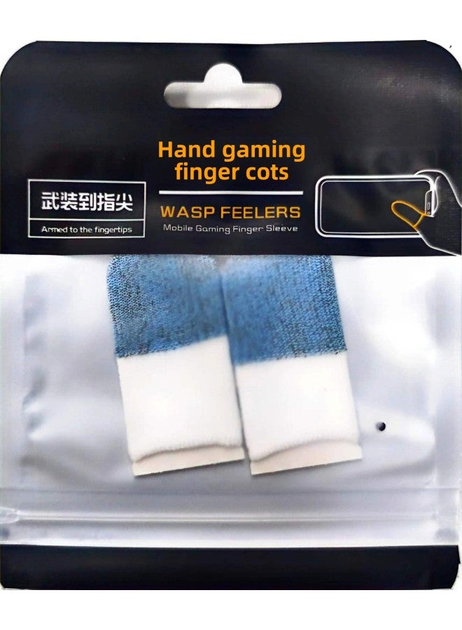 Snow Game Finger Coat E-Sports Fashion Cool Ultra-thin Breathable Double Color Finger Coat Chicken Finger Coat Artifact-Product Color:silver Blue White Double Spell  - Image 1
