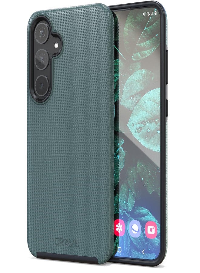 كريف جراب Crave لهاتف سامسونج جالاكسي S24 بلس، جراب مزدوج الطبقات مقاوم للصدمات لهاتف سامسونج جالاكسي S24 بلس (6.7 بوصة) - أخضر غابي - Image 1