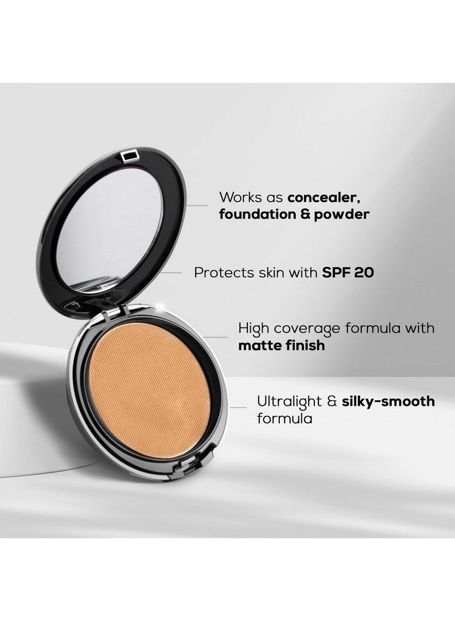 RENEE PRO HD 3 In 1 Compact,Concealer, Foundation - Soie, SPF 20, Matte Finish, High Coverage, Ultralight & Silky Smooth Finish, Enriched With Vitamin E, C & Aloe Vera - 9 Gm - Image 4