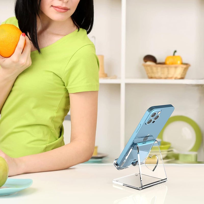 حامل هاتف أكريليك من ، حامل هاتف محمول، حامل هاتف شفاف للمكتب، متوافق مع هواتف 15 14 13 Pro Max Mini 12 11 Plus SE، وسويتش، وهواتف أندرويد الذكية، وجهاز Pad، وجهاز لوحي، ملحقات مكتبية - Image 5