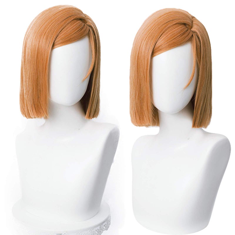 Amback Orange Wig Bob Cosplay Wigs for Women Girls Probeauty Ginger Wig Heat Resistant Costume Anime Wigs for Halloween