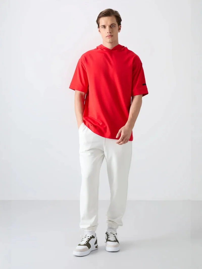 تومي لايف TOMMY Oversized Hooded Short-Sleeve T-Shirt