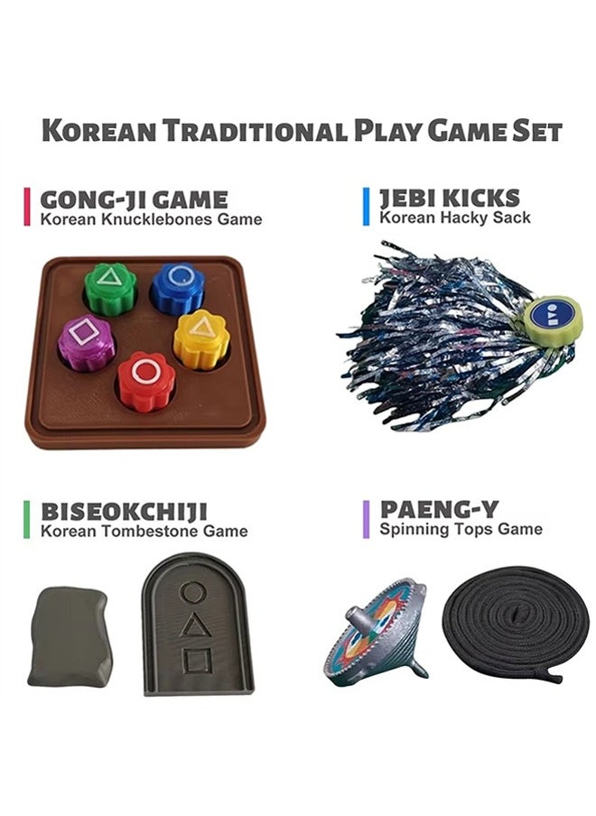 Tiokkss Korean Traditional Play Game Gonggi Stones Game Squidee Family Travel and Party Games Gongi jackstones DDAKJI toys game tone Catching Game Catch  - Image 3
