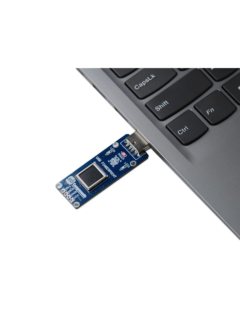 Sb Components sb components Acrylic USB Fingerprint Scanner for PCSingle Board Computers and Micro Controllers USB Dongle Fingerprint Expansion BoardBlue  - Image 1