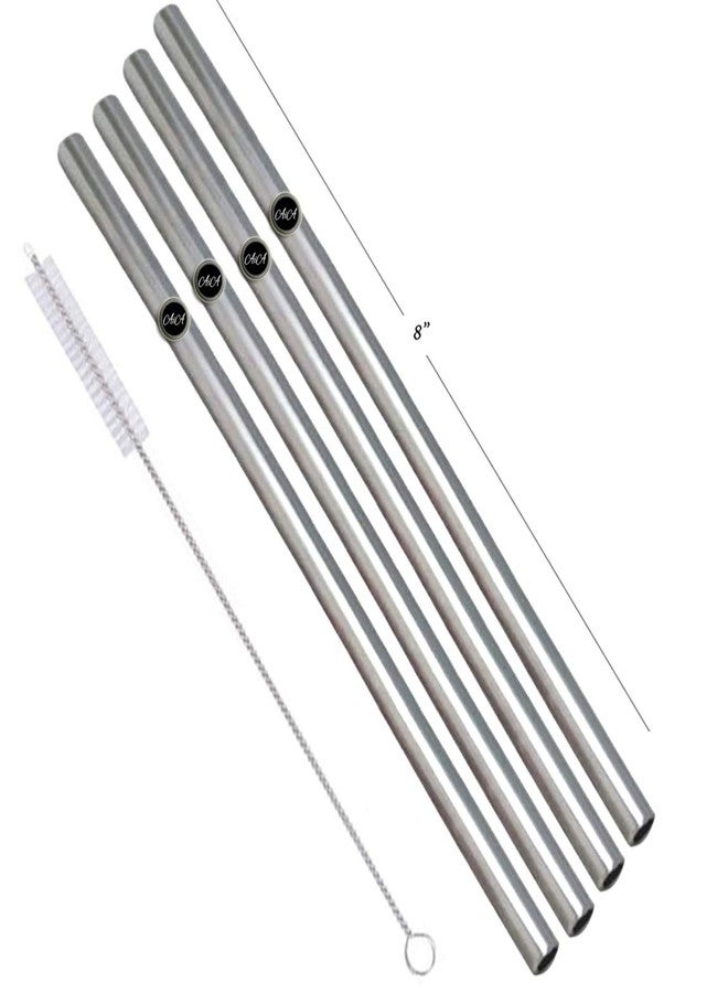AIA India Straight Drinking Stainless Steel Straws, Bar Accessories | Length 8.00 INCH | Set of 3 - Image 2