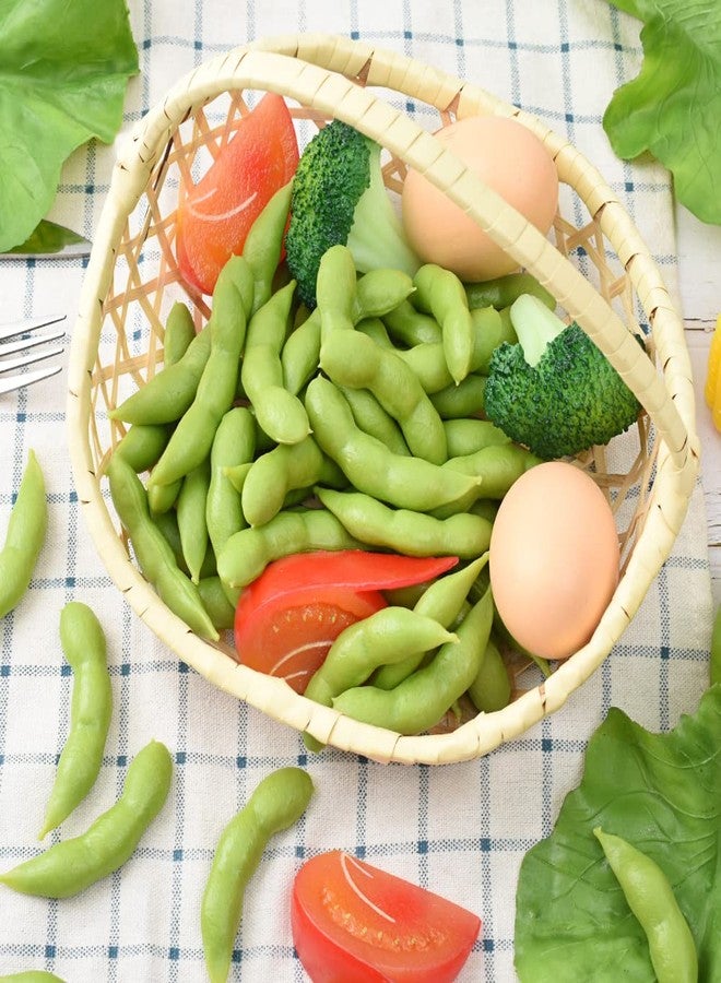Luckforest Artificial Soybeans, 40Pcs Faux Soybean Pods Realistic Vegetable Bean Models for Home Kitchen Decor Food Model Market Display Props - Image 2