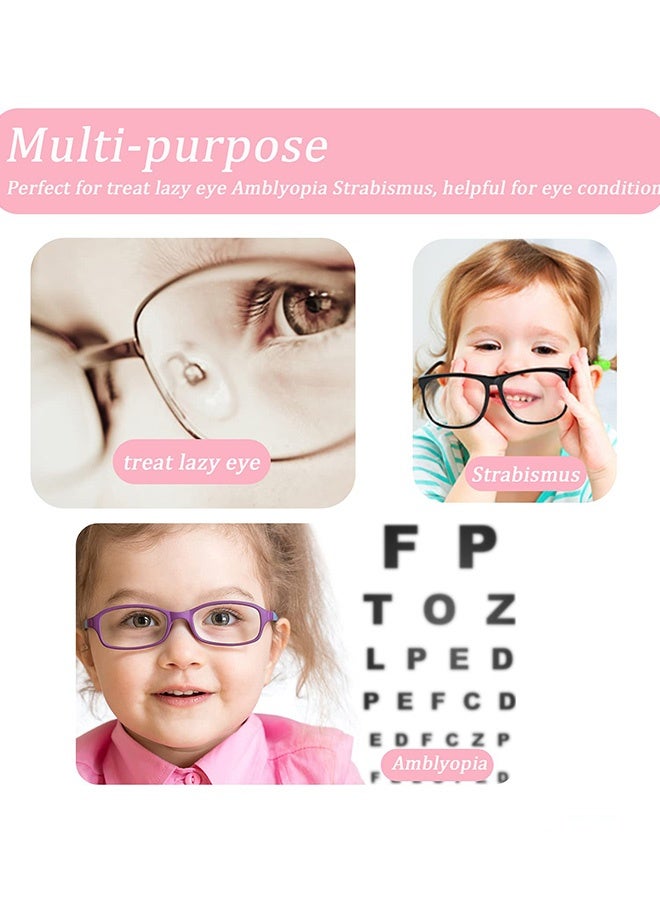 8 Pieces Upgraded Suede Version Eye Patches for Kids Girls Boys Right Left Eye Patch for Glasses Full Coverage Eye Patch for Children Treating Eye Amblyopia Strabismus and After Surgery,Pink - Image 4