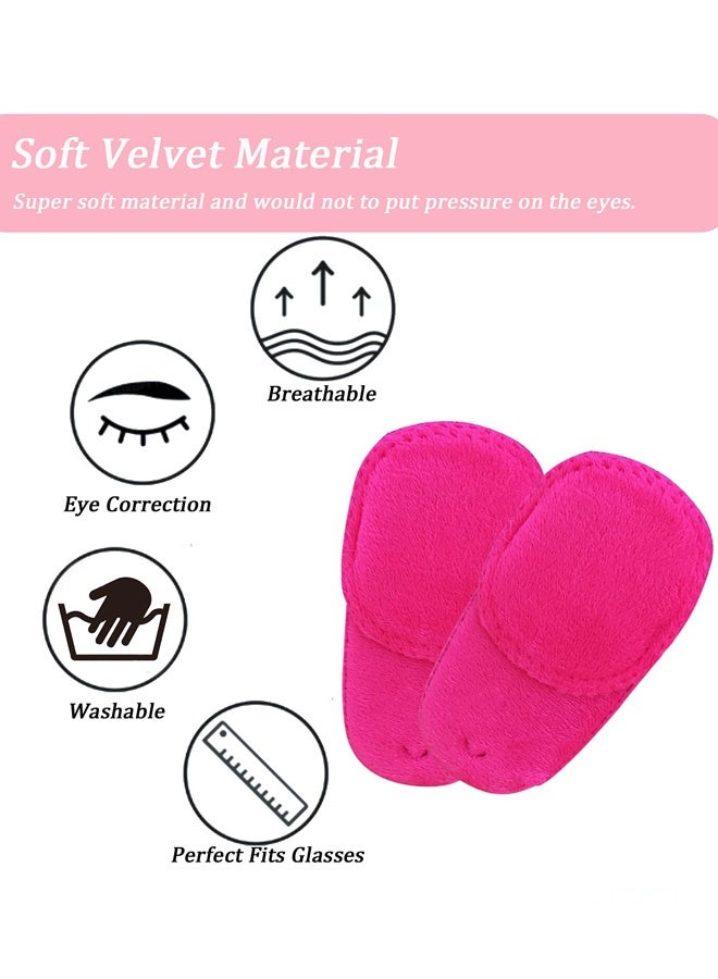 8 Pieces Upgraded Suede Version Eye Patches for Kids Girls Boys Right Left Eye Patch for Glasses Full Coverage Eye Patch for Children Treating Eye Amblyopia Strabismus and After Surgery,Pink - Image 3