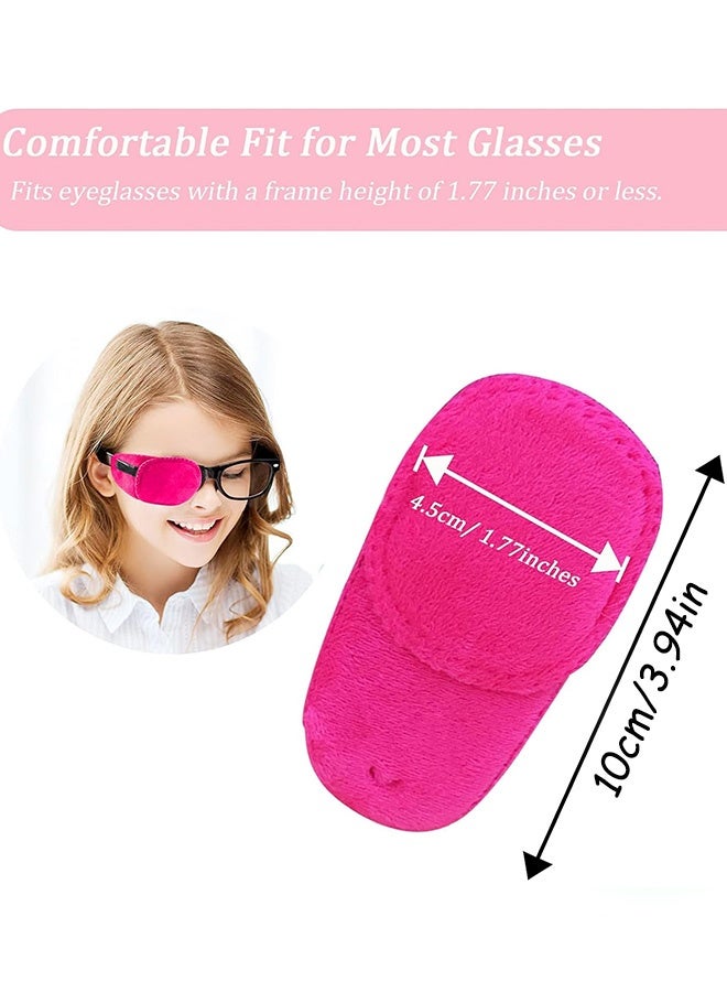 8 Pieces Upgraded Suede Version Eye Patches for Kids Girls Boys Right Left Eye Patch for Glasses Full Coverage Eye Patch for Children Treating Eye Amblyopia Strabismus and After Surgery,Pink - Image 5