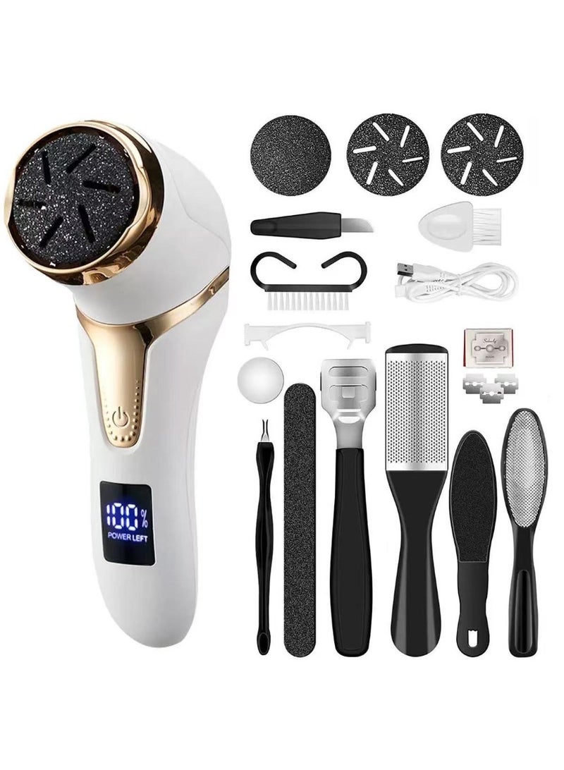 general Electric Feet Callus Remover with Lint Vacuum, smoothing electric foot care wand, and professional foot care tool set—these make excellent gift choices. This foot care set is specifically designed for foot care and removing dry, dead skin, and features a digital display and waterproof functionality. - Image 1