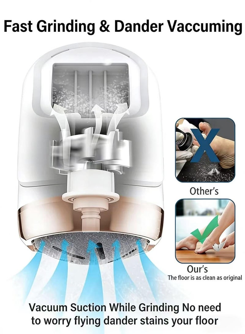 general Electric Feet Callus Remover with Lint Vacuum, smoothing electric foot care wand, and professional foot care tool set—these make excellent gift choices. This foot care set is specifically designed for foot care and removing dry, dead skin, and features a digital display and waterproof functionality. - Image 3