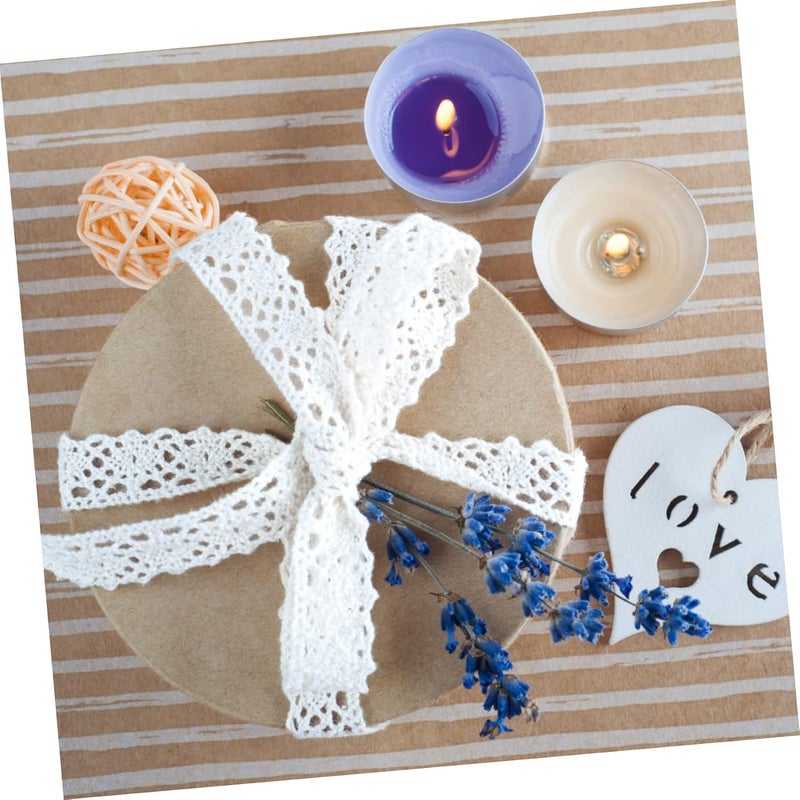 Gadpiparty Cotton Lace Trim Applique for Wedding Decoration Yards Floral Craft Ribbon Wide for Bridal Dressmaking and Home Decor - Image 3