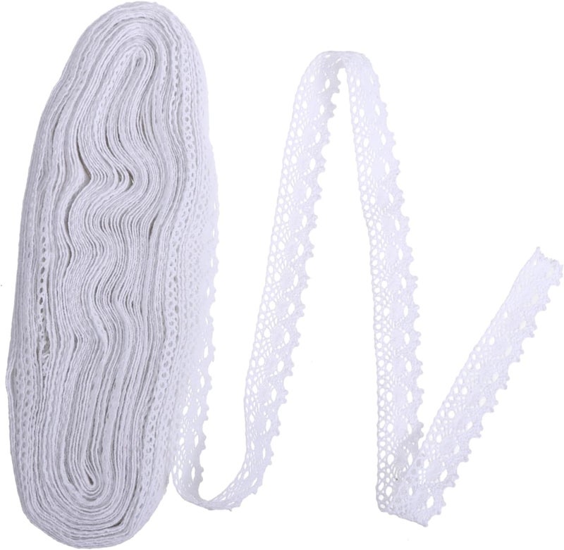 Gadpiparty Cotton Lace Trim Applique for Wedding Decoration Yards Floral Craft Ribbon Wide for Bridal Dressmaking and Home Decor - Image 1
