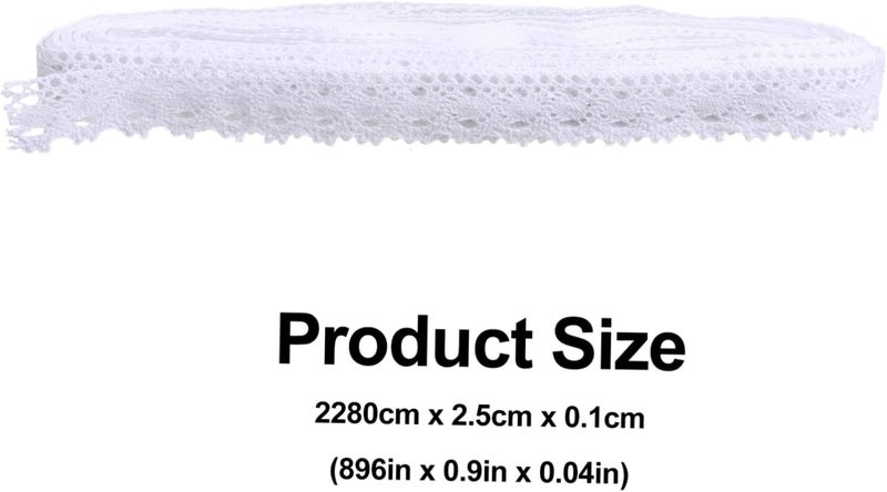 Gadpiparty Cotton Lace Trim Applique for Wedding Decoration Yards Floral Craft Ribbon Wide for Bridal Dressmaking and Home Decor - Image 2