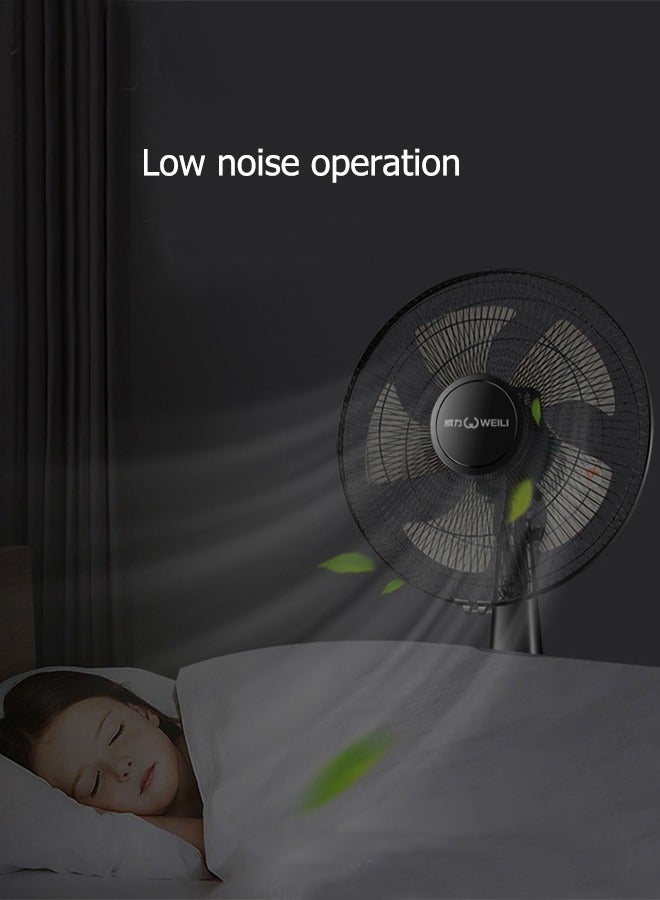 Monda 50W Desk Fan 16 Inch Diameter, 120° left and right swing, 45° up and down swing,3 Speed And 5AS Blade, For The Perfect Temperature 	 KYT-30 Black  - Image 5
