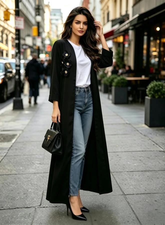 Take Two  Black Plain Abaya for Women | Best Price UAE