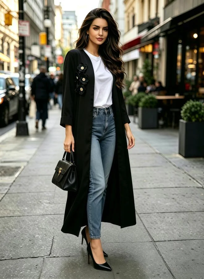 Take Two  Black Plain Abaya for Women | Best Price UAE