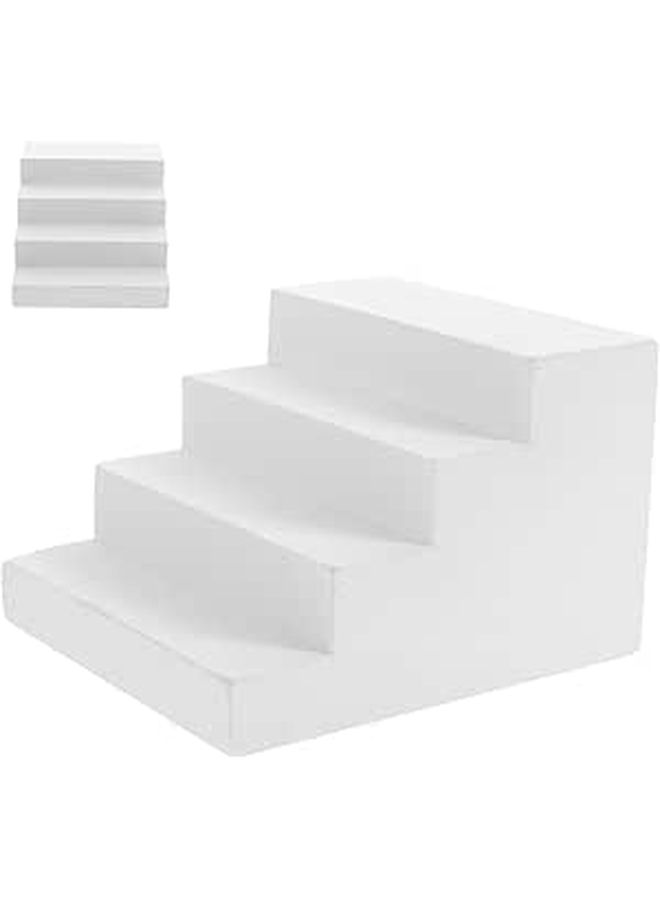 Decorative Gypsum Ladder Photo Prop Craft Model for Micro Landscape Versatile Decor Desk Shelf Table Durable Stylish Design Home Office Display White - Image 1