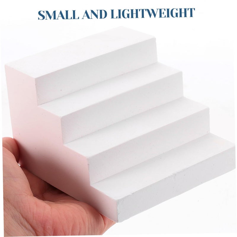 Decorative Gypsum Ladder Photo Prop Craft Model for Micro Landscape Versatile Decor Desk Shelf Table Durable Stylish Design Home Office Display White - Image 3