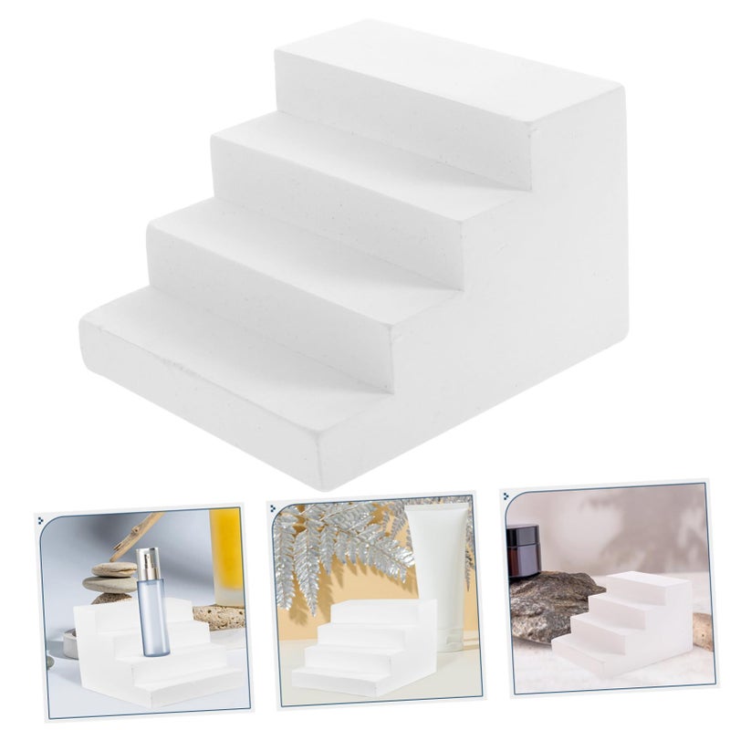 Decorative Gypsum Ladder Photo Prop Craft Model for Micro Landscape Versatile Decor Desk Shelf Table Durable Stylish Design Home Office Display White - Image 5